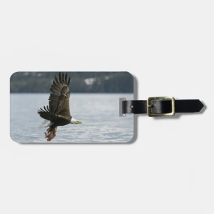 Bald Eagle Fish Retrieval Luggage Tag