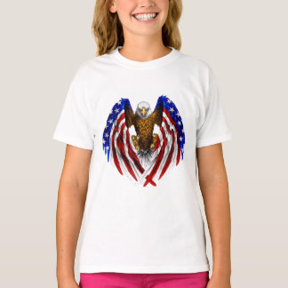 Bald eagle flag of the united states tattoo  T-Shirt