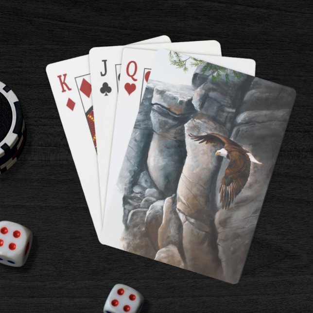 Bald Eagle Flight Rocks Playing Cards (Creator Uploaded)