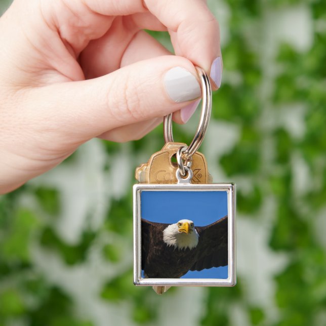 Bald Eagle Flyby Up Close Key Ring (Hand)