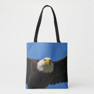 Bald Eagle Flyby Up Close Tote Bag