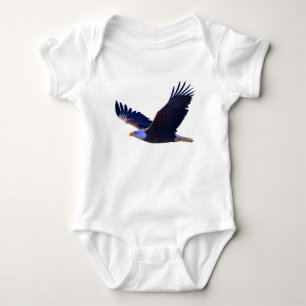 Bald Eagle Flying Baby Bodysuit