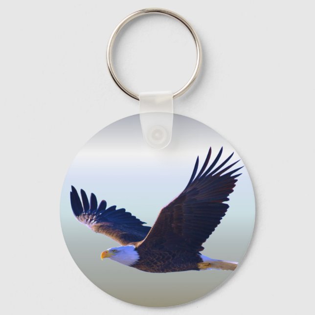 Bald Eagle Flying Key Ring (Front)
