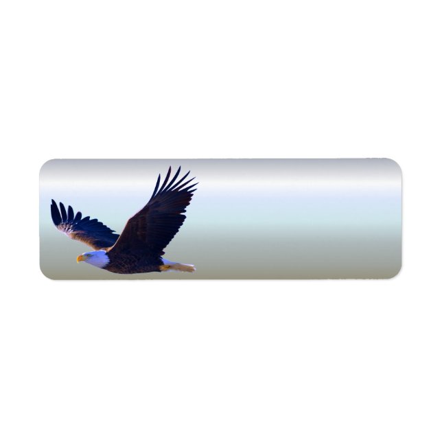Bald Eagle Flying Return Address Label (Front)