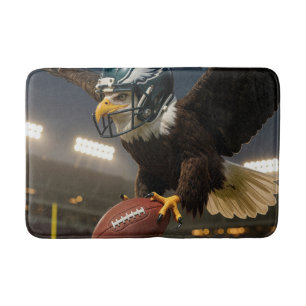 Bald Eagle Flying With a Football Bath Mat