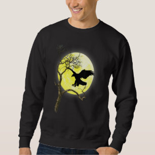 Bald Eagle Full Moon Light Nature Bird Watching Sweatshirt