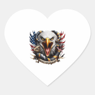 Bald Eagle Gadsden Snake Combo2 Heart Sticker