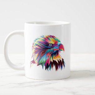 Bald Eagle Geometric Prismatic Design-80590 Large Coffee Mug
