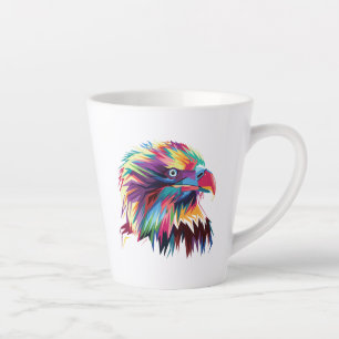 Bald Eagle Geometric Prismatic Design-80590 Latte Mug