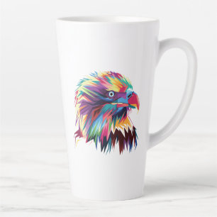 Bald Eagle Geometric Prismatic Design-80590 Latte Mug