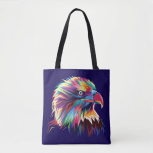 Bald Eagle Geometric Prismatic Design-80590 Tote Bag