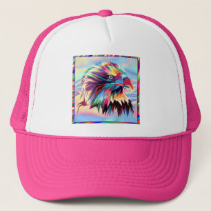 Bald Eagle Geometric Prismatic Design-80590 Trucker Hat