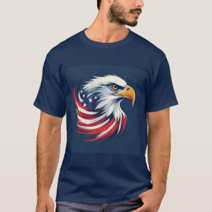 Bald Eagle Gift for Him – USA Patriotic Artwork T-Shirt