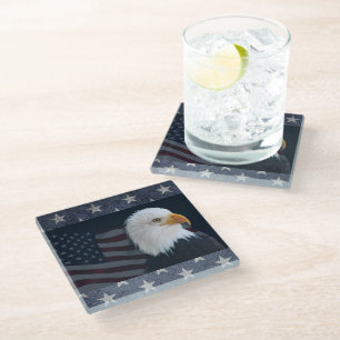 Bald Eagle Glass Coaster