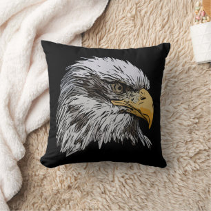 Bald Eagle Graphic American National Symbol Animal Cushion