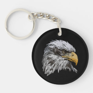 Bald Eagle Graphic American National Symbol Animal Key Ring