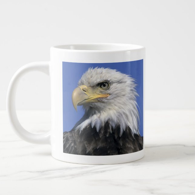 Bald Eagle, (Haliaeetus leucocephalus), wild, Large Coffee Mug (Left)
