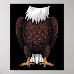 Bald Eagle Halloween Outfit Funny Simple Kids Cost Poster