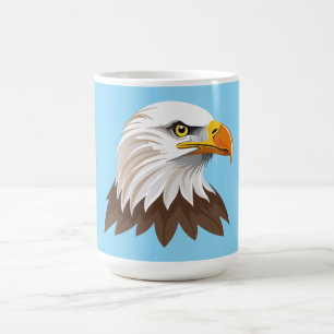 Bald eagle head coffee mug
