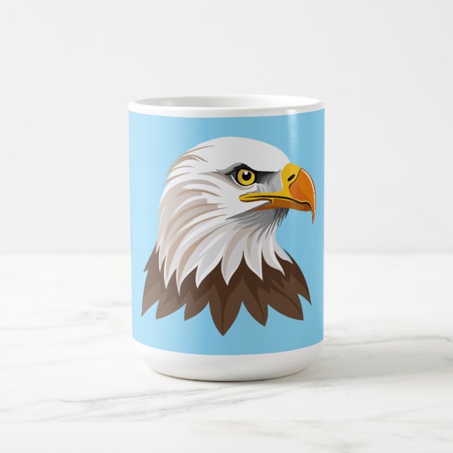Bald eagle head coffee mug (Center)