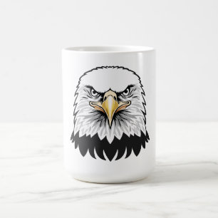 Bald eagle head coffee mug