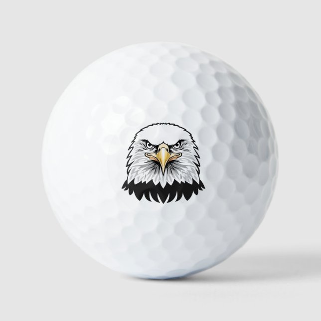 Bald eagle head golf balls (Front)