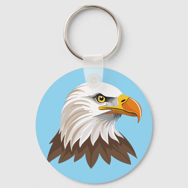 Bald eagle head key ring (Front)