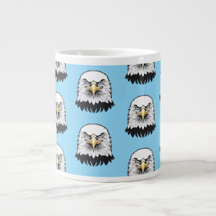 Bald eagle head large coffee mug