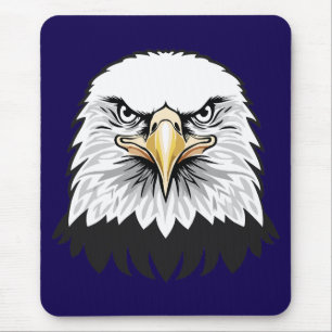 Bald eagle head mouse pad