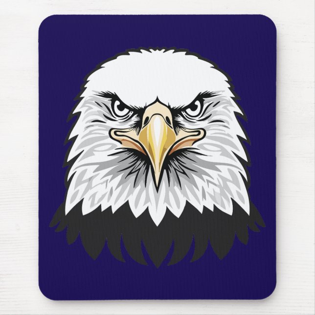 Bald eagle head mouse pad (Front)