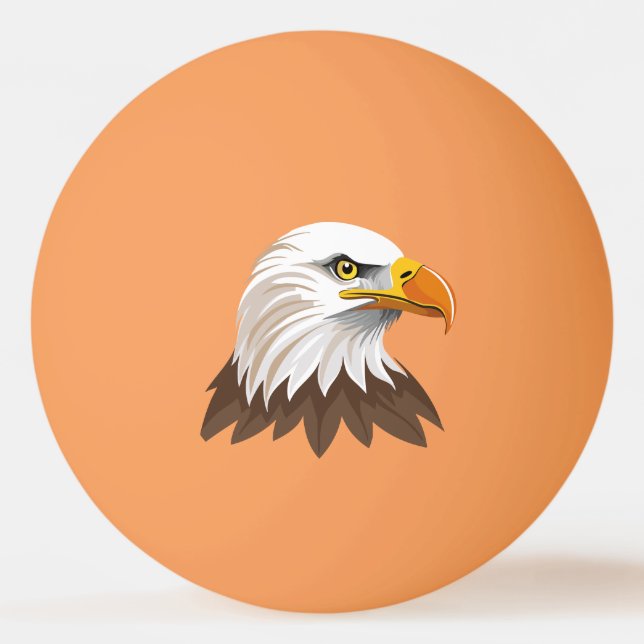 Bald eagle head ping pong ball (Front)