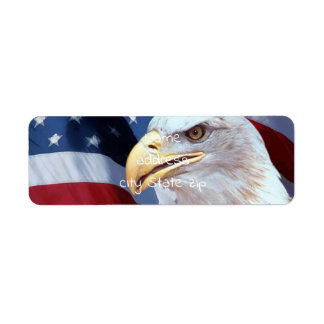bald Eagle head Return Address Label