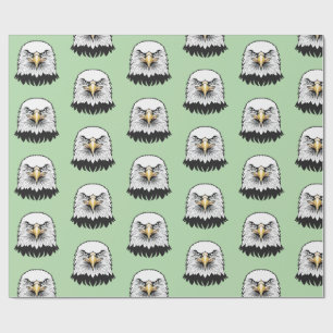 Bald eagle head wrapping paper