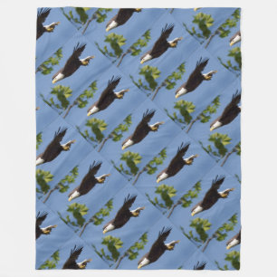 bald eagle honour troops USA American patriotic ar Fleece Blanket