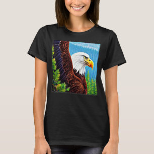 Bald Eagle imprint american bird animal graphic mo T-Shirt