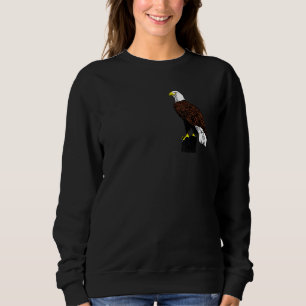 Bald Eagle imprint american bird animal head motif Sweatshirt