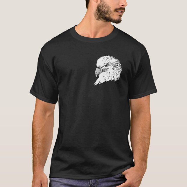 Bald Eagle imprint american bird animal head motif T-Shirt (Front)