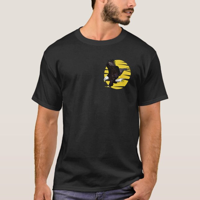 Bald Eagle imprint american bird animal head motif T-Shirt (Front)