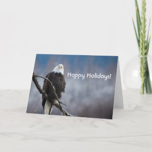 Bald Eagle in a tree holiday card