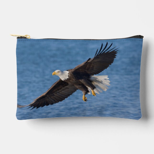 Bald eagle in flight accessory pouch (Front)