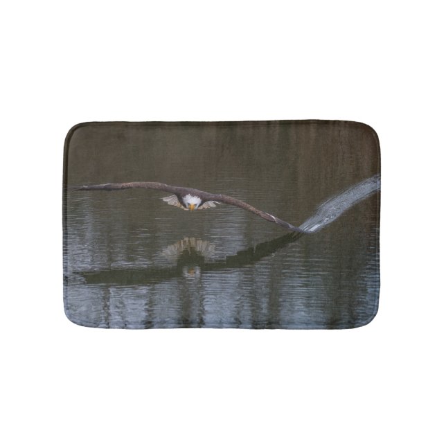Bald Eagle in Flight Bath Mat (Front)