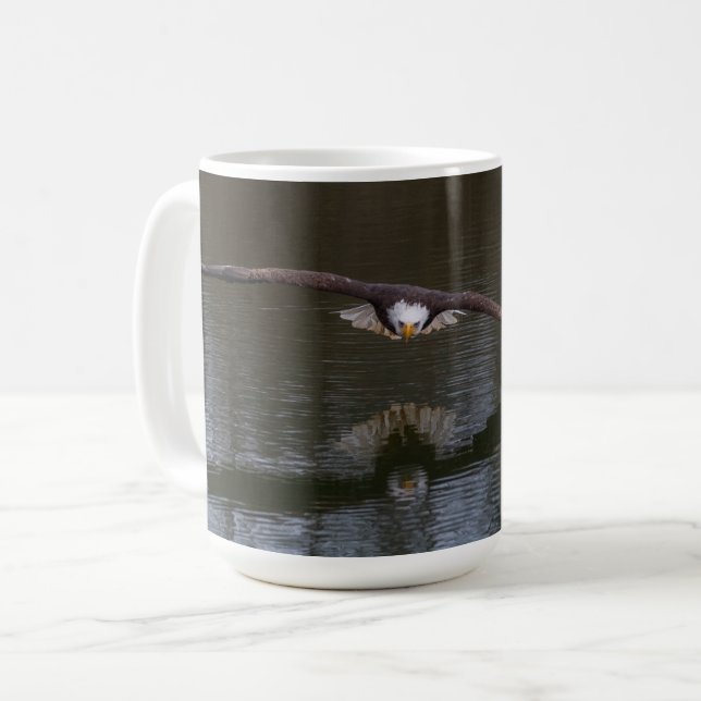 Bald Eagle in Flight Coffee Mug (Front Left)