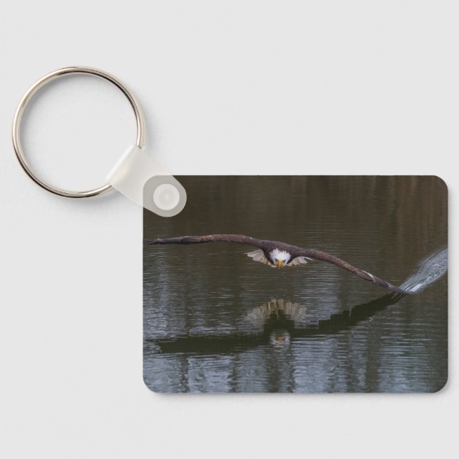 Bald Eagle in Flight Key Ring (Back)