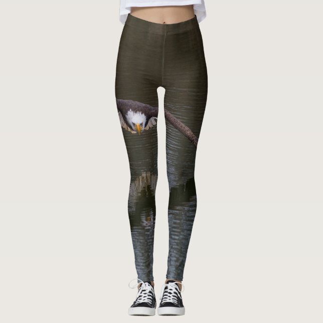 Bald Eagle in Flight Leggings (Front)