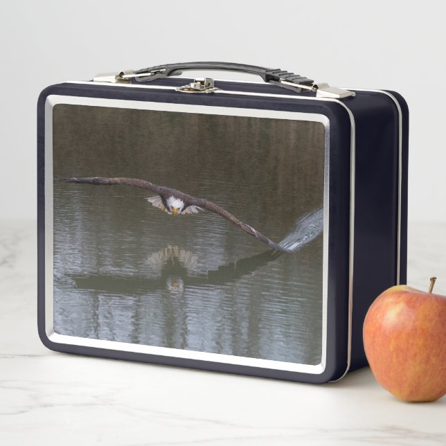 Bald Eagle in Flight Metal Lunch Box (In Situ)