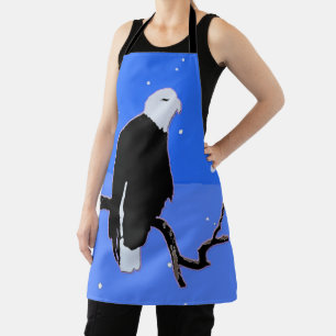Bald Eagle in Winter - Original Wildlife Art Apron