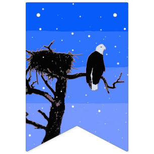 Bald Eagle in Winter  - Original Wildlife Art Bunting
