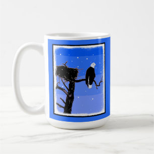 Bald Eagle in Winter  - Original Wildlife Art Coffee Mug
