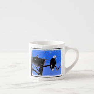 Bald Eagle in Winter  - Original Wildlife Art Espresso Cup