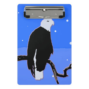 Bald Eagle in Winter  - Original Wildlife Art Mini Clipboard